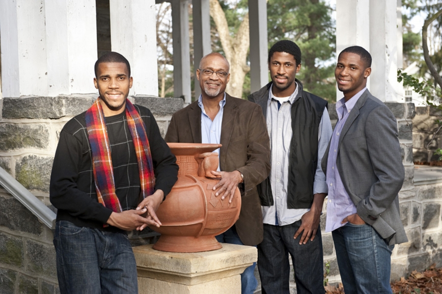 Matthew, Alan, Andrew, and Jason Symonette with Symonette Vessel